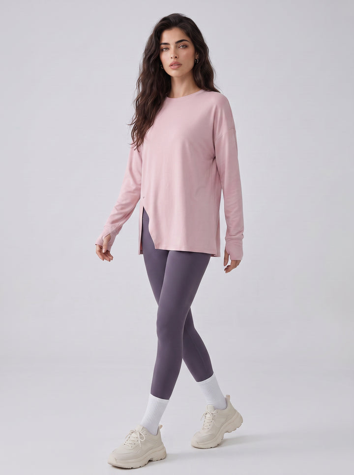 Buttery Soft Slit Hem Yoga Tee