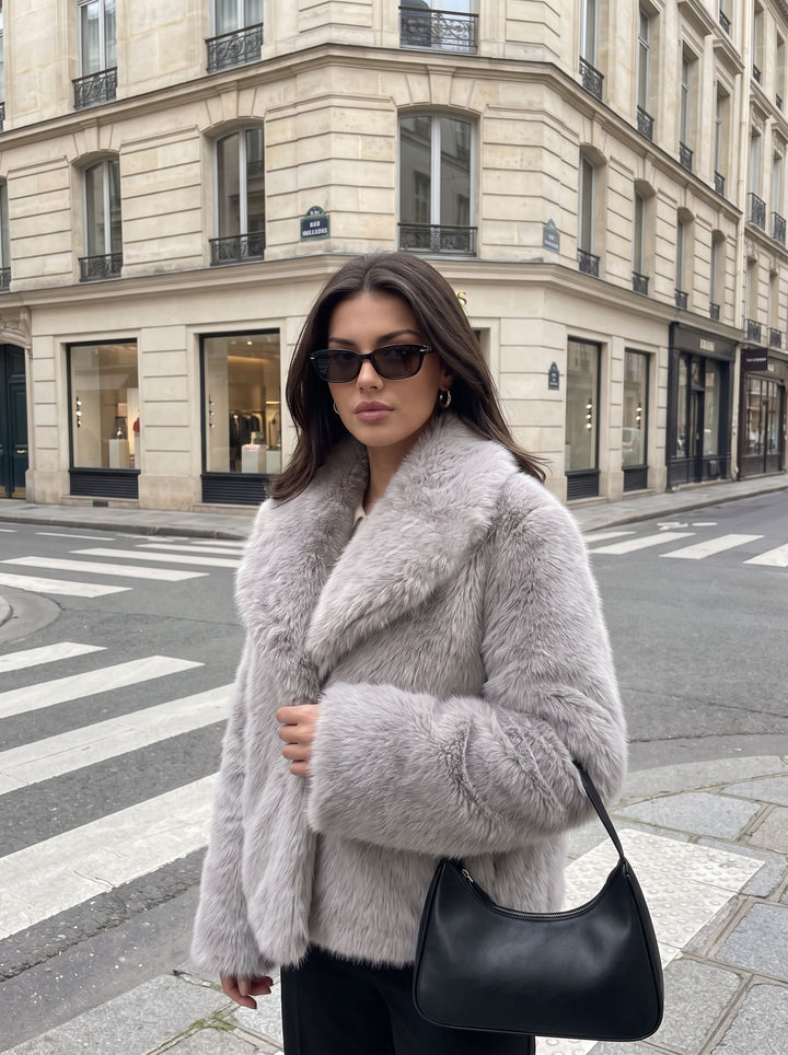 Plush Soft Cropped Faux Fur Coat