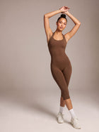 Seamless Sculpting Ribbed Workout Jumpsuit