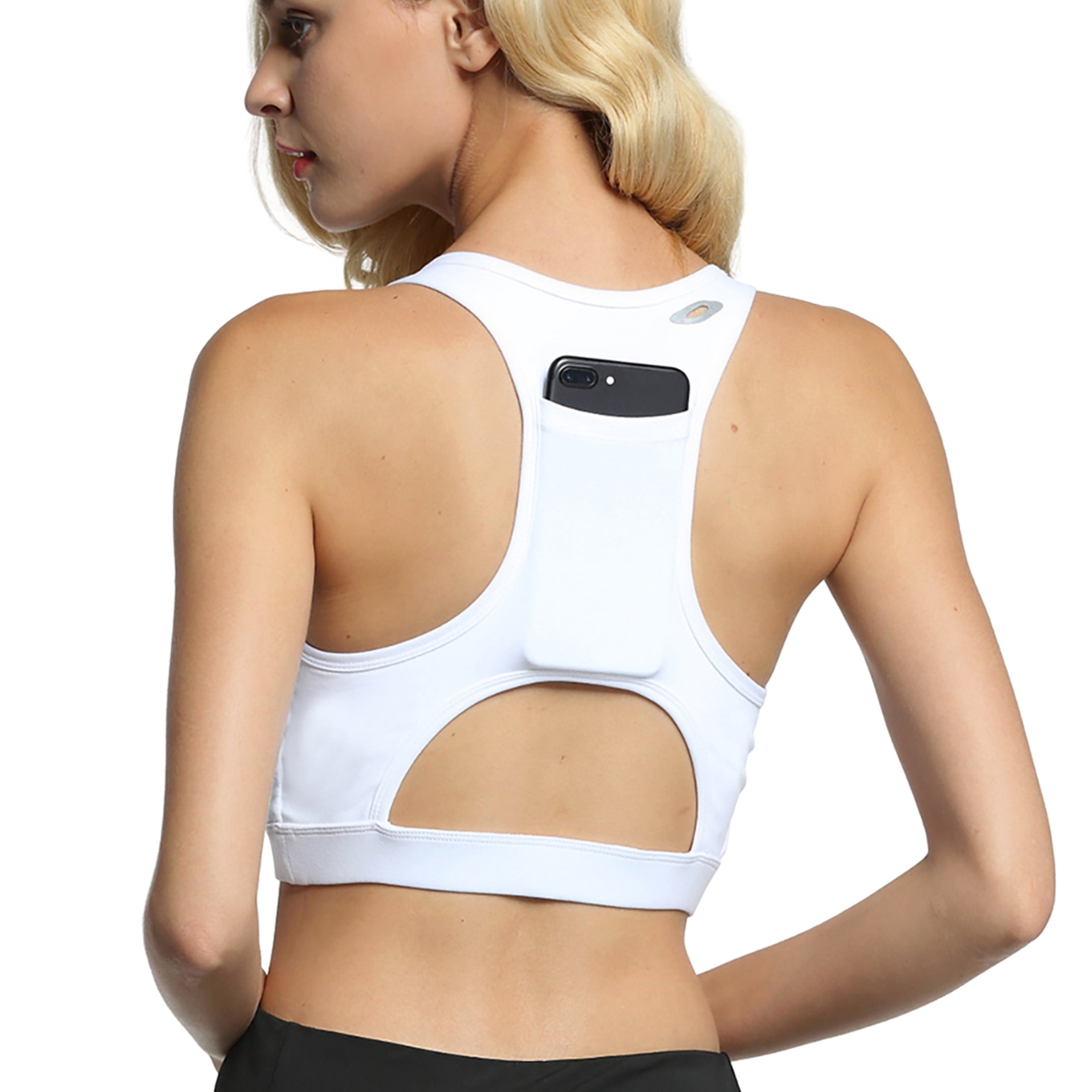 Phone Pocket Backless Sports Bra