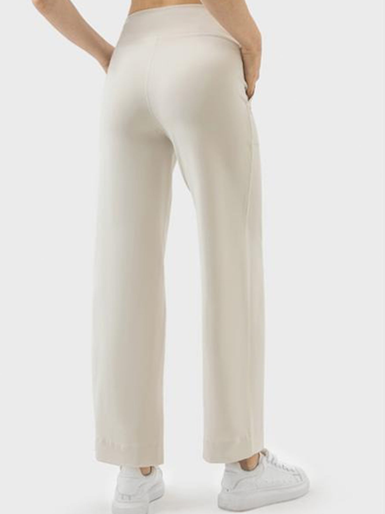Tummy Control Wide Leg Daily Pants-Multicolor