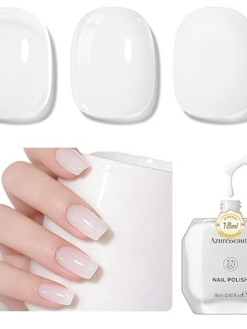Sheer Milky White Gel Nail Polish