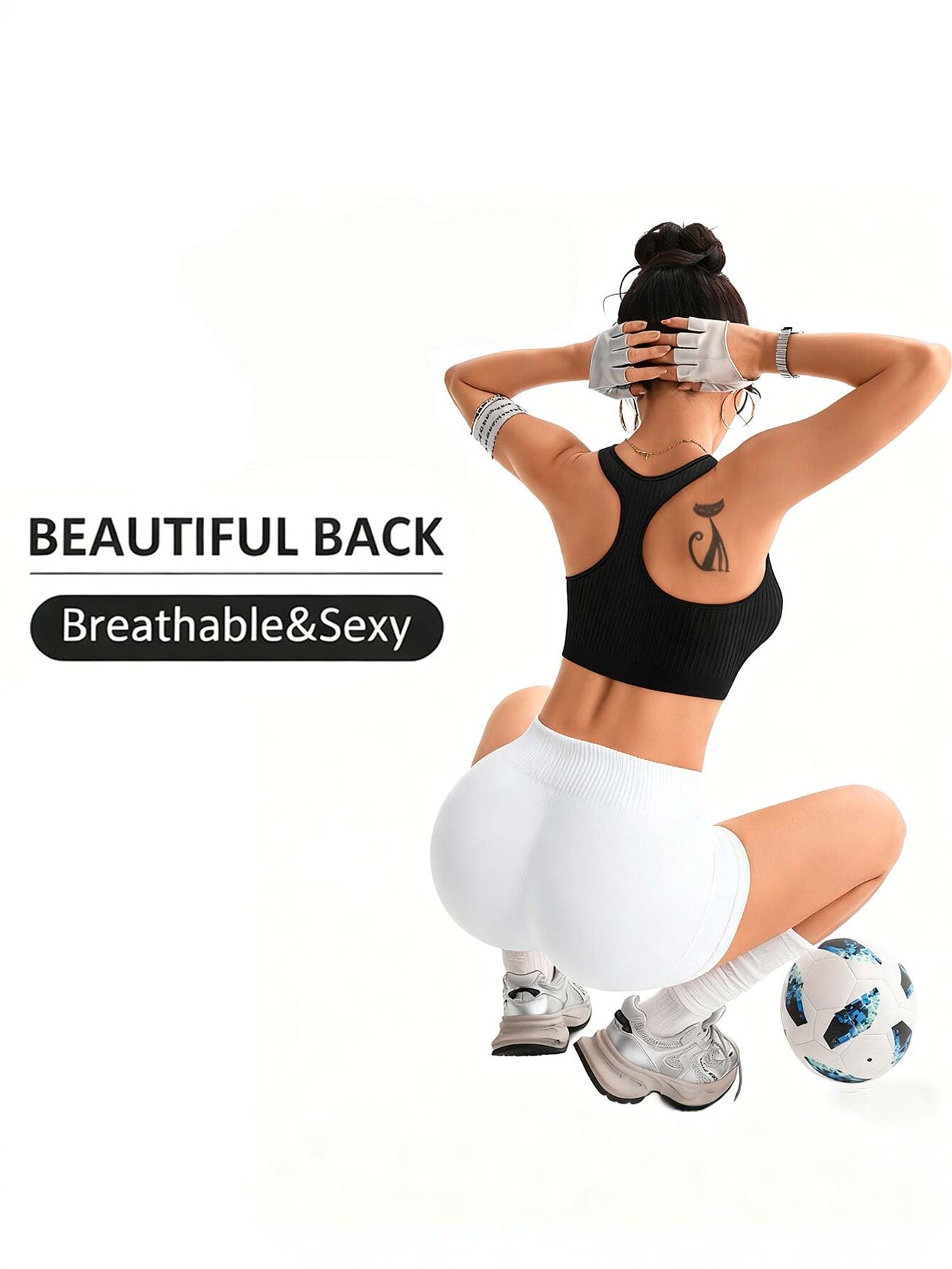 Seamless Ribbed Racerback Athletic Tank Top