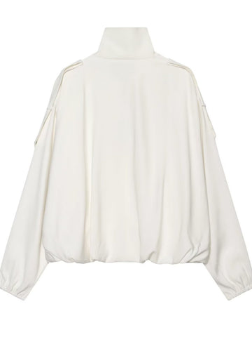Oversized Stand Collar Utility Jacket