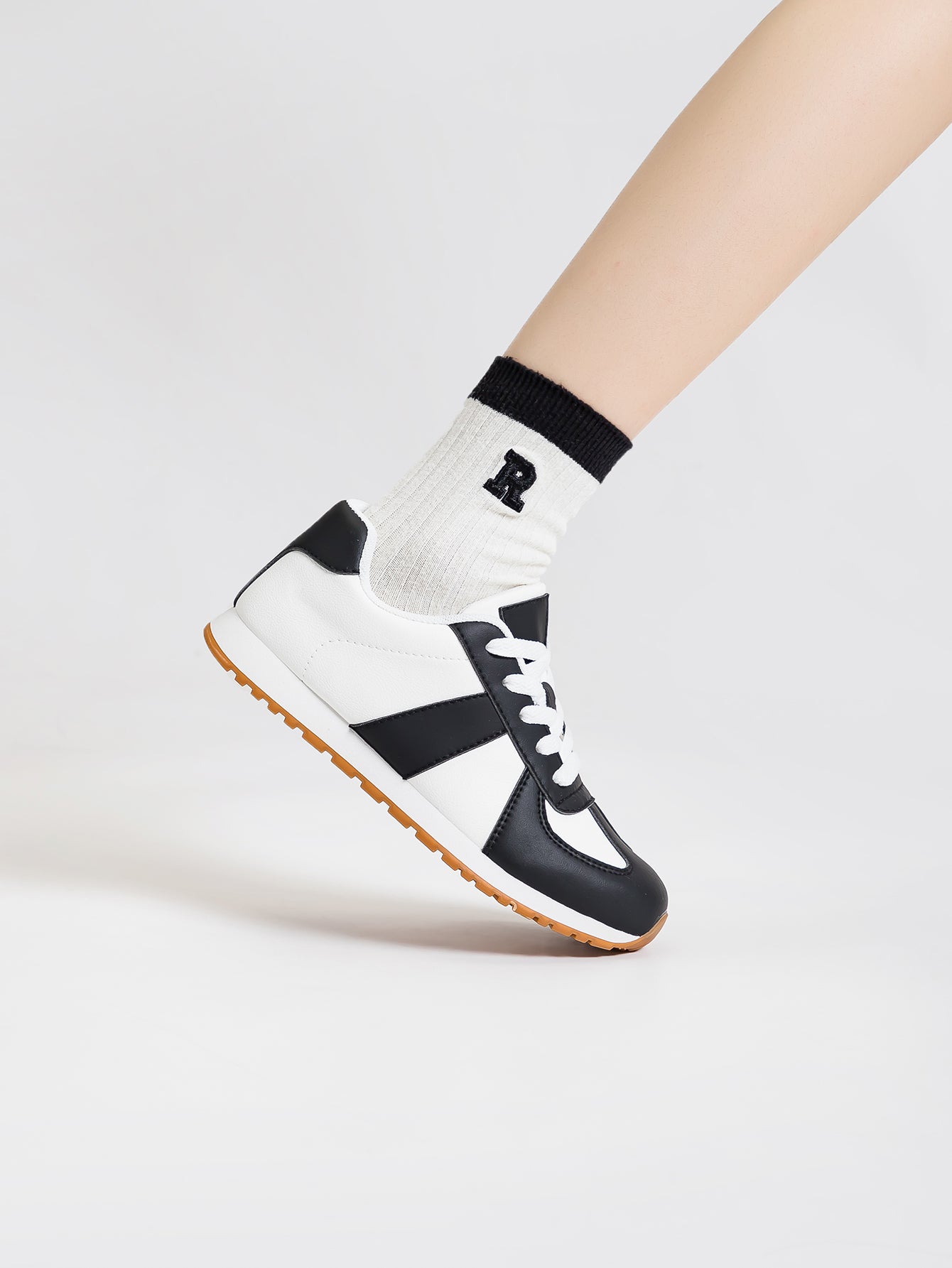 Two-Tone Design Cushioned Sole German Trainers