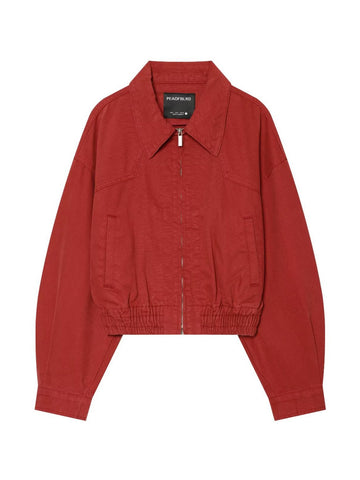 Oversized Zip Up Canvas Jacket