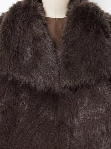 Luxurious Cropped Faux Fur Coat