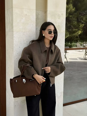 Cozy Oversized Zip Up Jacket