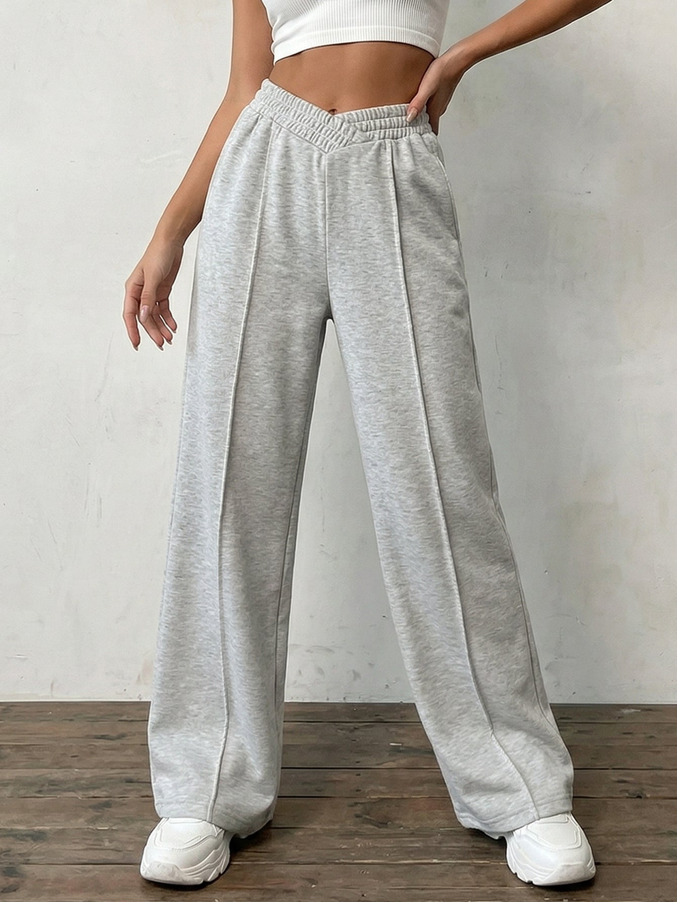 High Waisted Relaxed Fit Comfy Pants