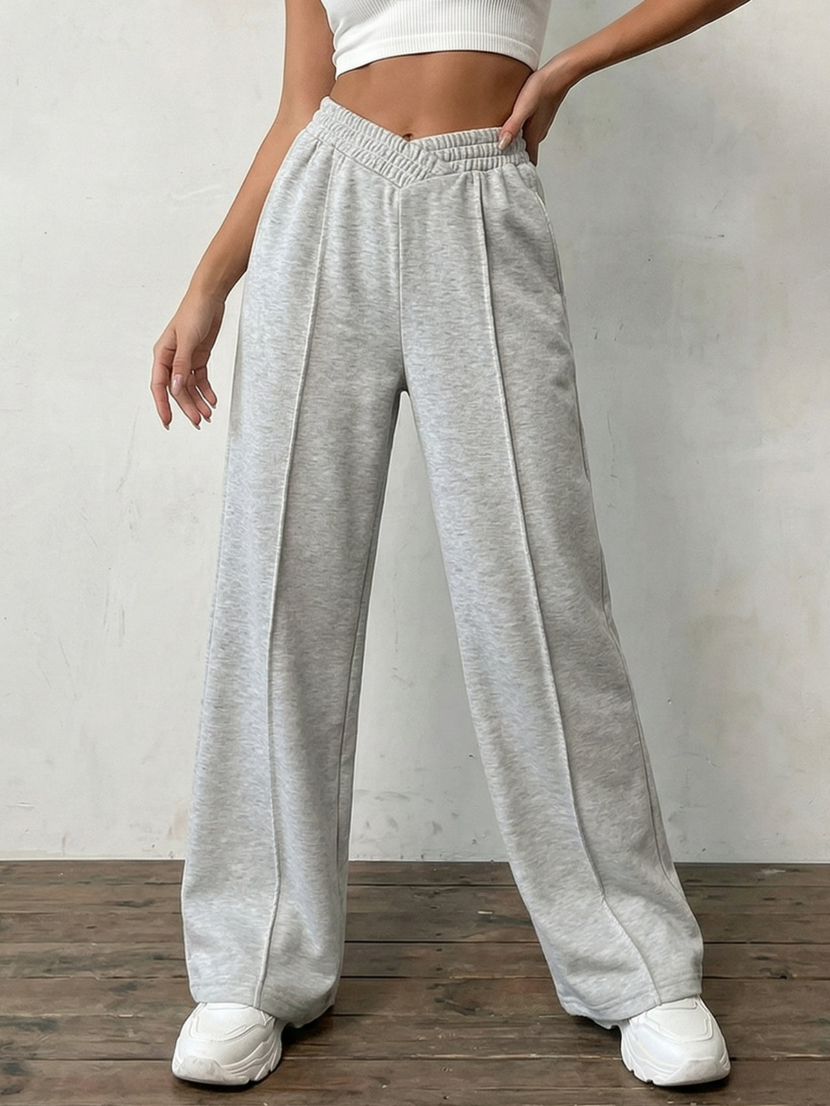 High Waisted Relaxed Fit Comfy Pants