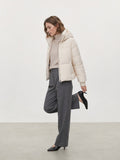Cozy Hooded Cream Puffer Jacket