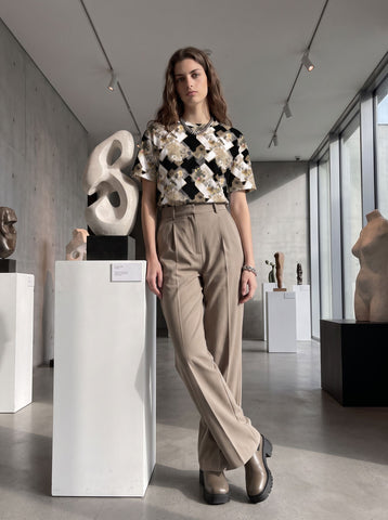 Jash Vasanwala's Vintage Floral Diamond Print T-Shirts