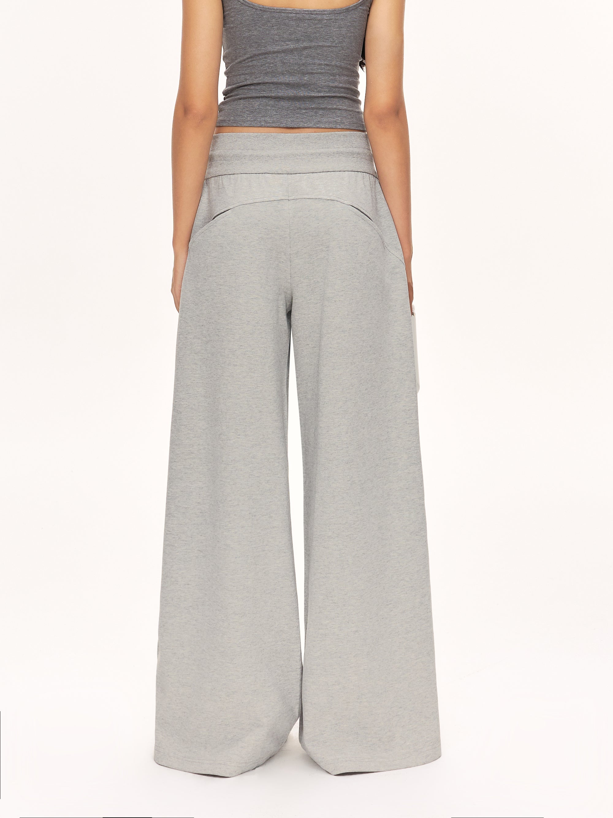 Low Rise Drawstring Wide Leg Pants