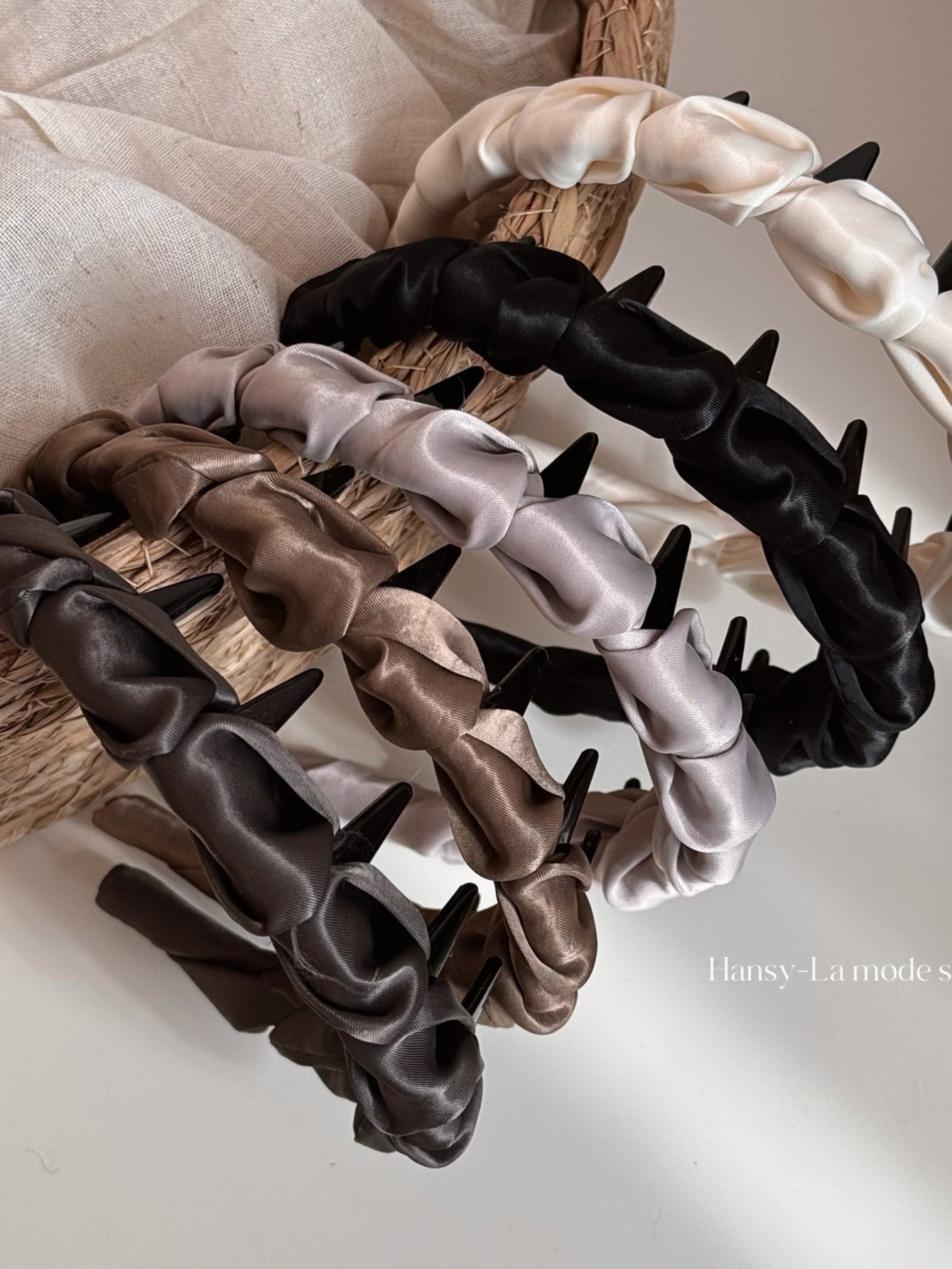 Satin Pleated Non Slip Headband