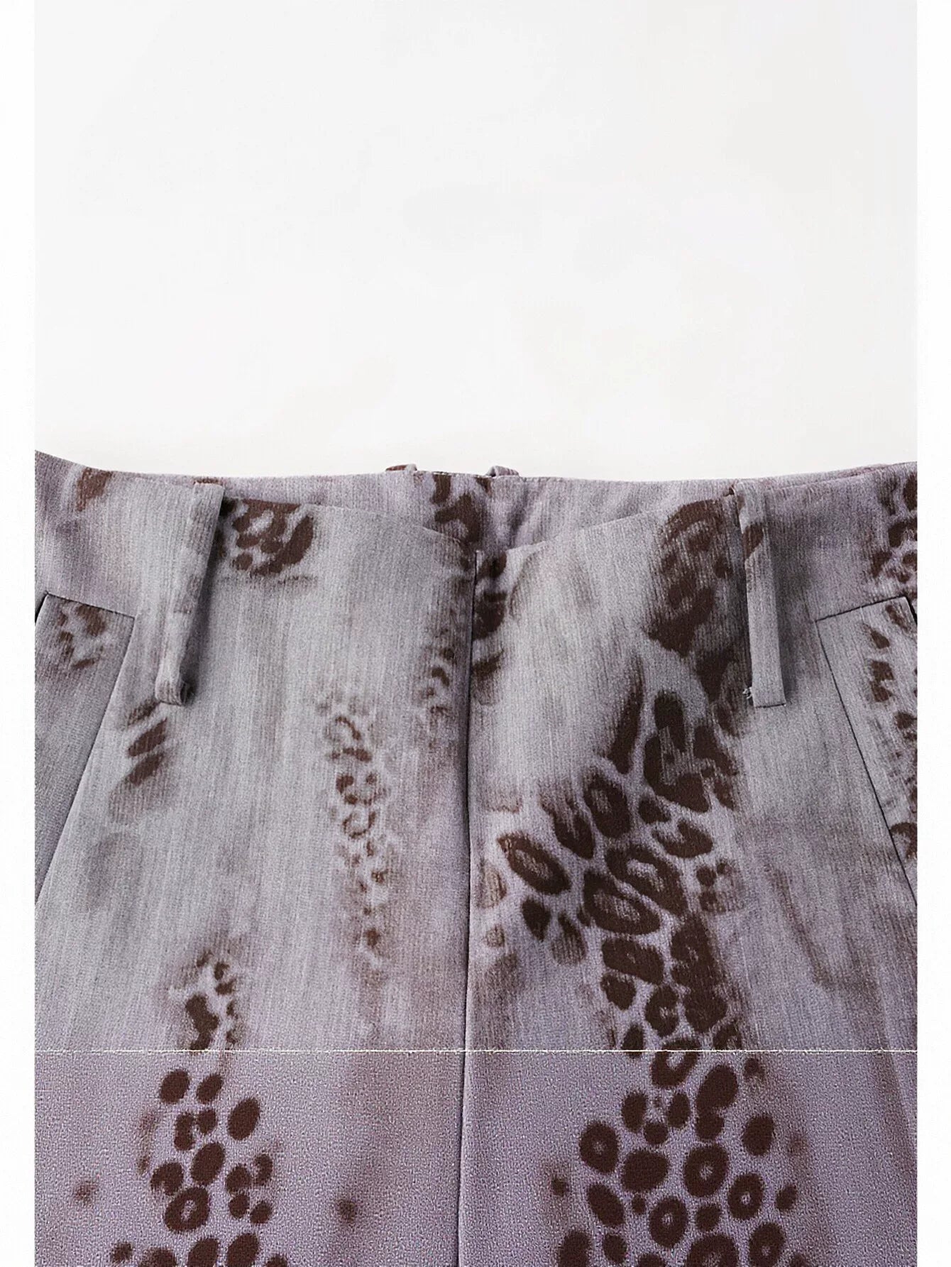High Waisted Animal Print Trousers