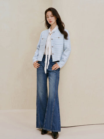 High Waisted Flare Leg Jeans
