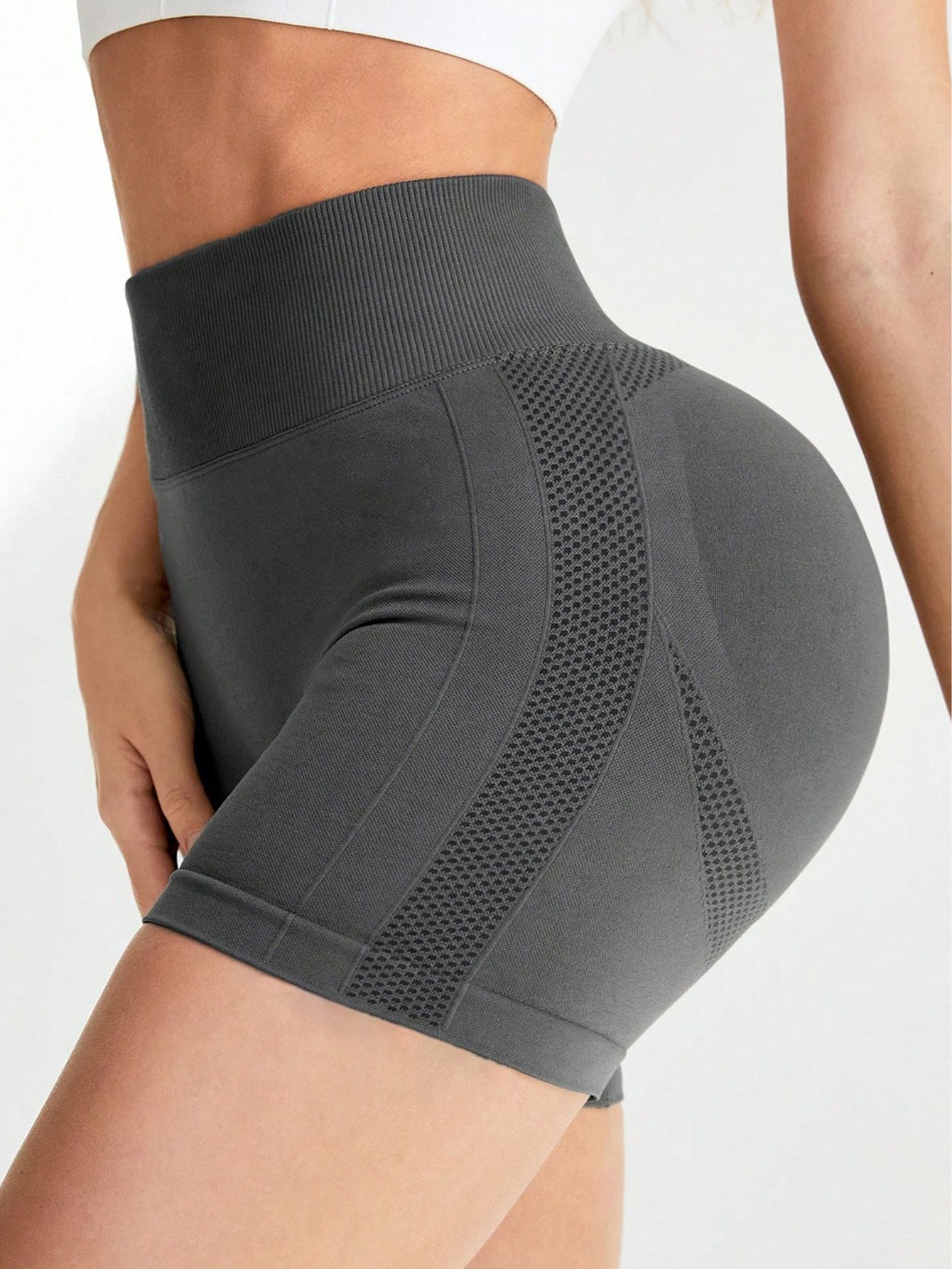 Minimal Side Seam Casual Yoga Shorts-Multicolor