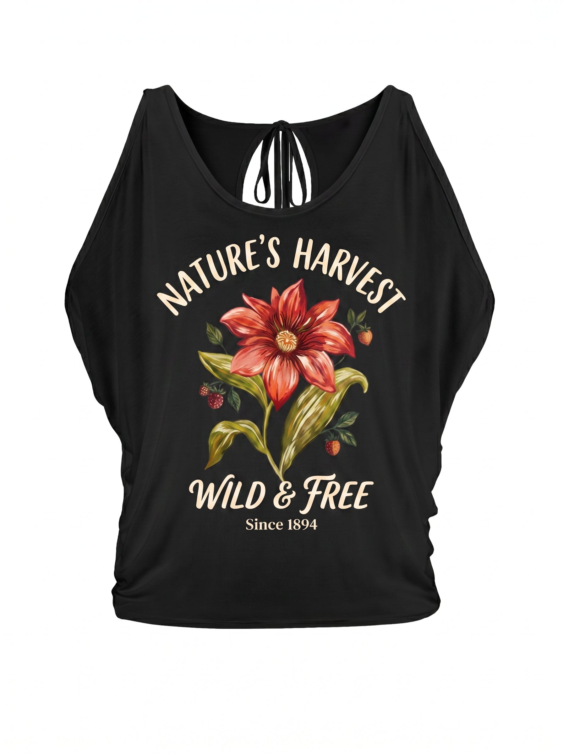 Floral Print Cold Shoulder Tee