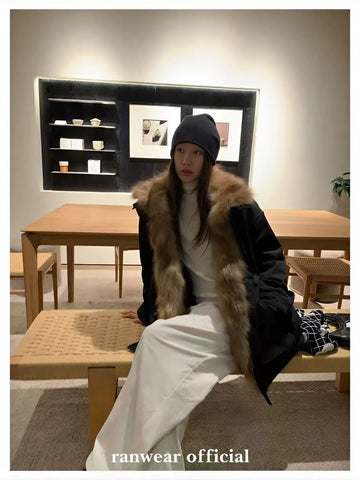 Cozy Faux Fur Trim Puffer Jacket