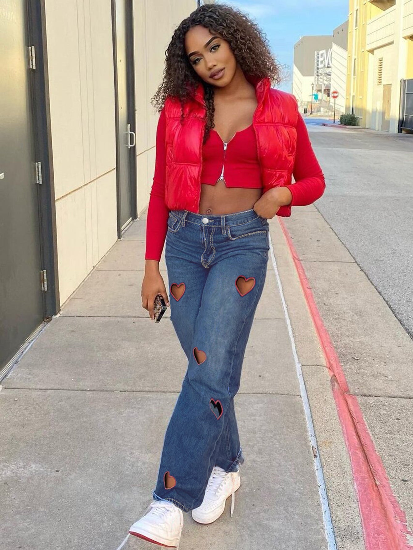 Non Stretch Loose Wide Leg Jeans