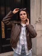 Oversized Burgundy Faux Leather Jacket