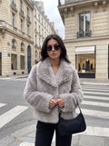 Plush Soft Cropped Faux Fur Coat