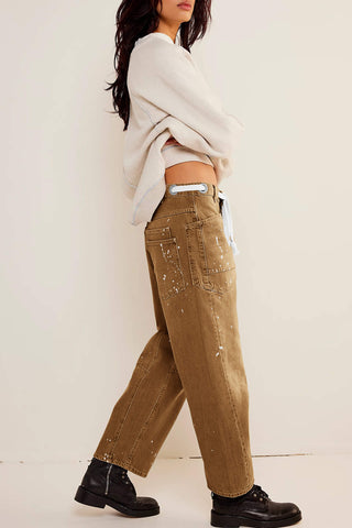 Distressed Drawstring Waist Boyfriend Jeans