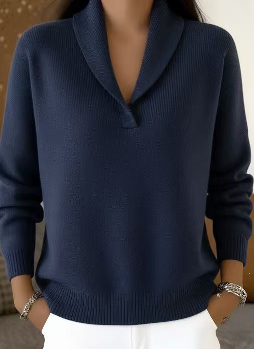 Cozy Shawl Collar Pullover Sweater