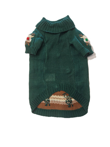 Cozy Reindeer Pattern Dog Sweater