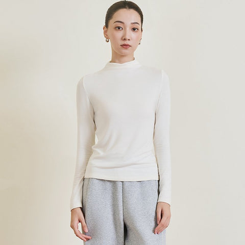 Soft Cozy Mock Neck Loungewear Tops