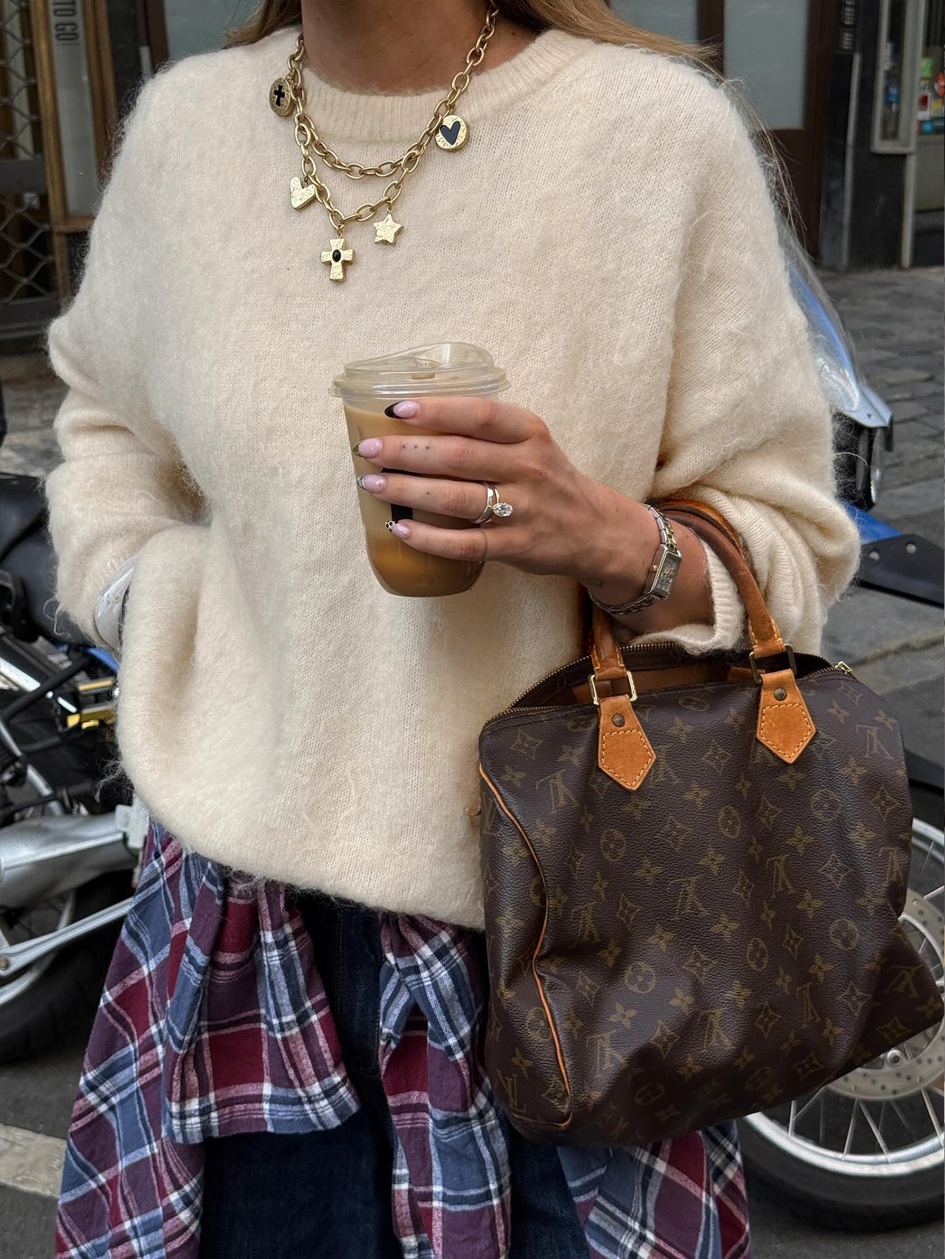 Cozy Fuzzy Crewneck Knit Pullover