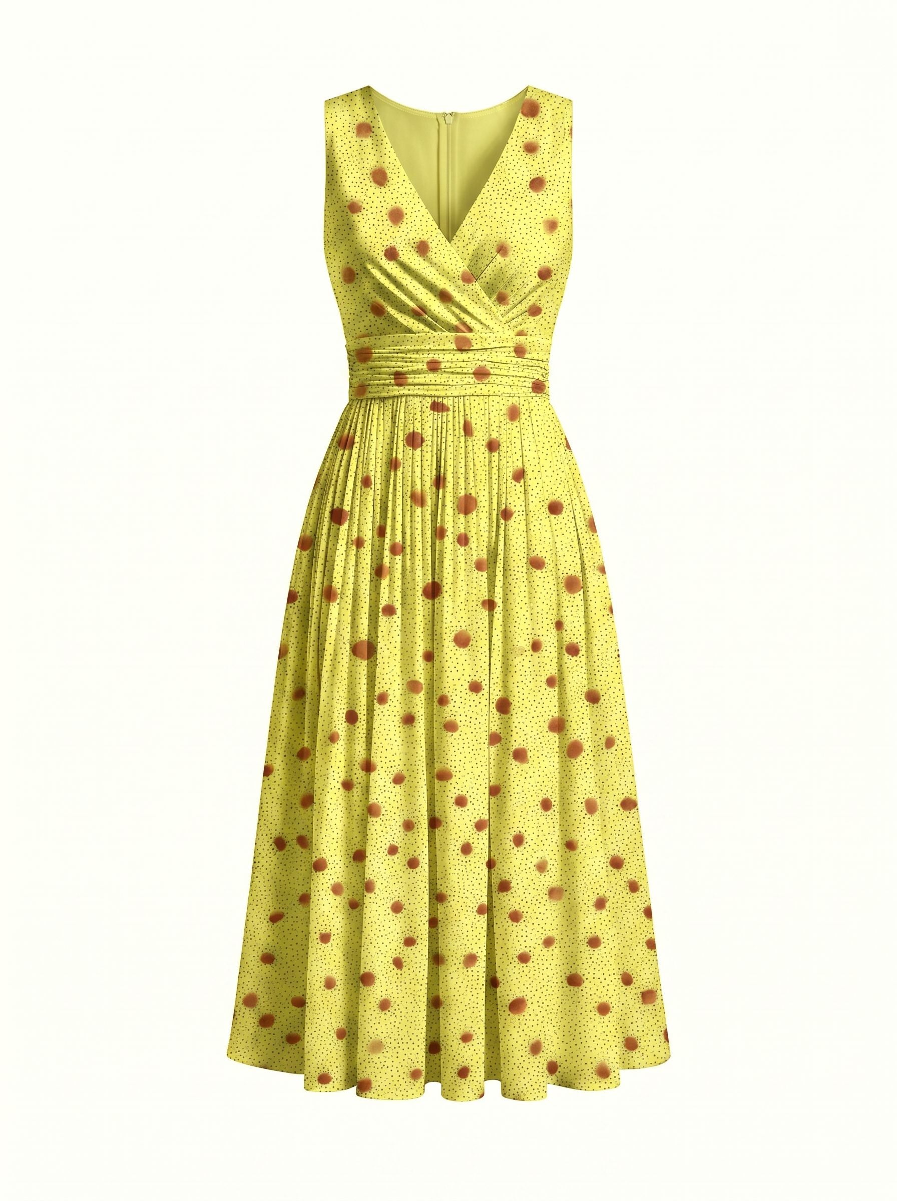 CORINNE
Floral Print V Neck A Line Midi Dress