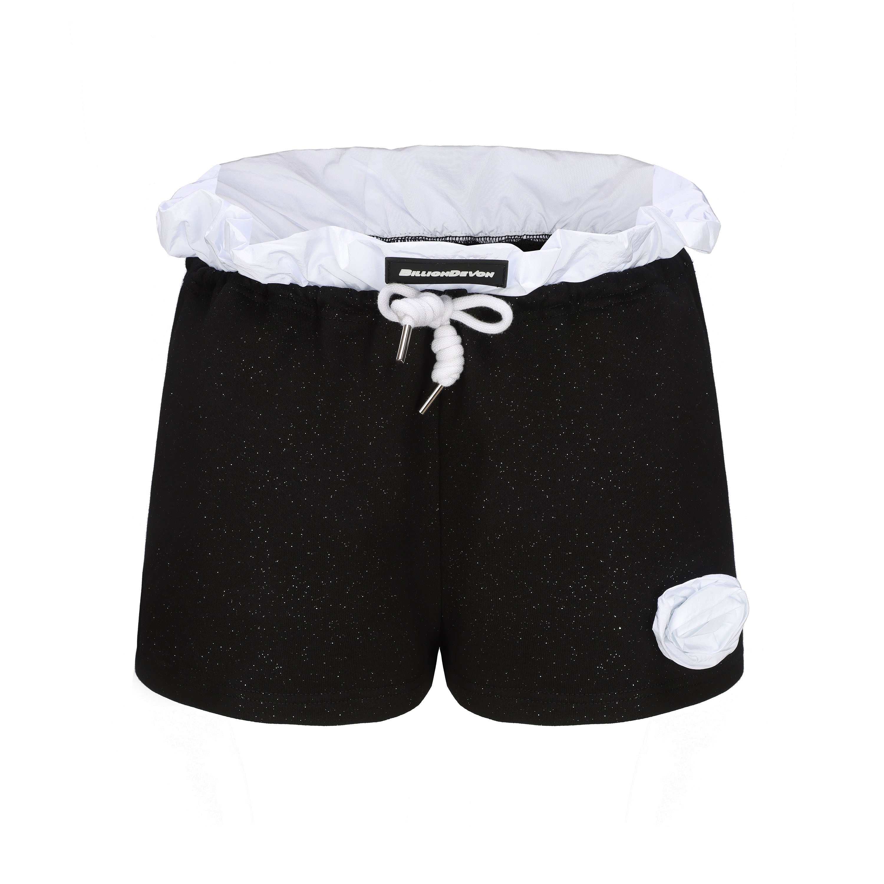 Layered High Waisted Glitter Shorts