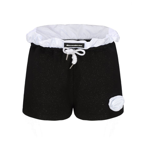 Layered High Waisted Glitter Shorts