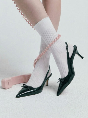 Pointed-Toe Stiletto Heel Elegant Pumps-Multicolor