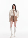 Embellished Wool Blend Lounge Shorts