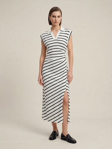 Sleeveless Striped Midi Dress