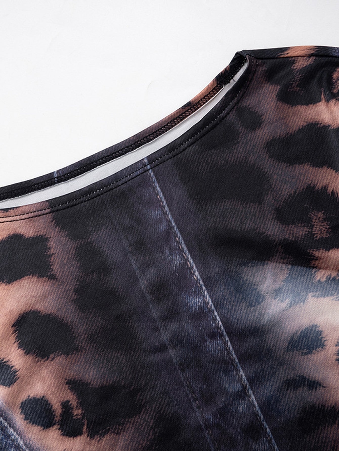 Studded Leopard Print Mini Dress