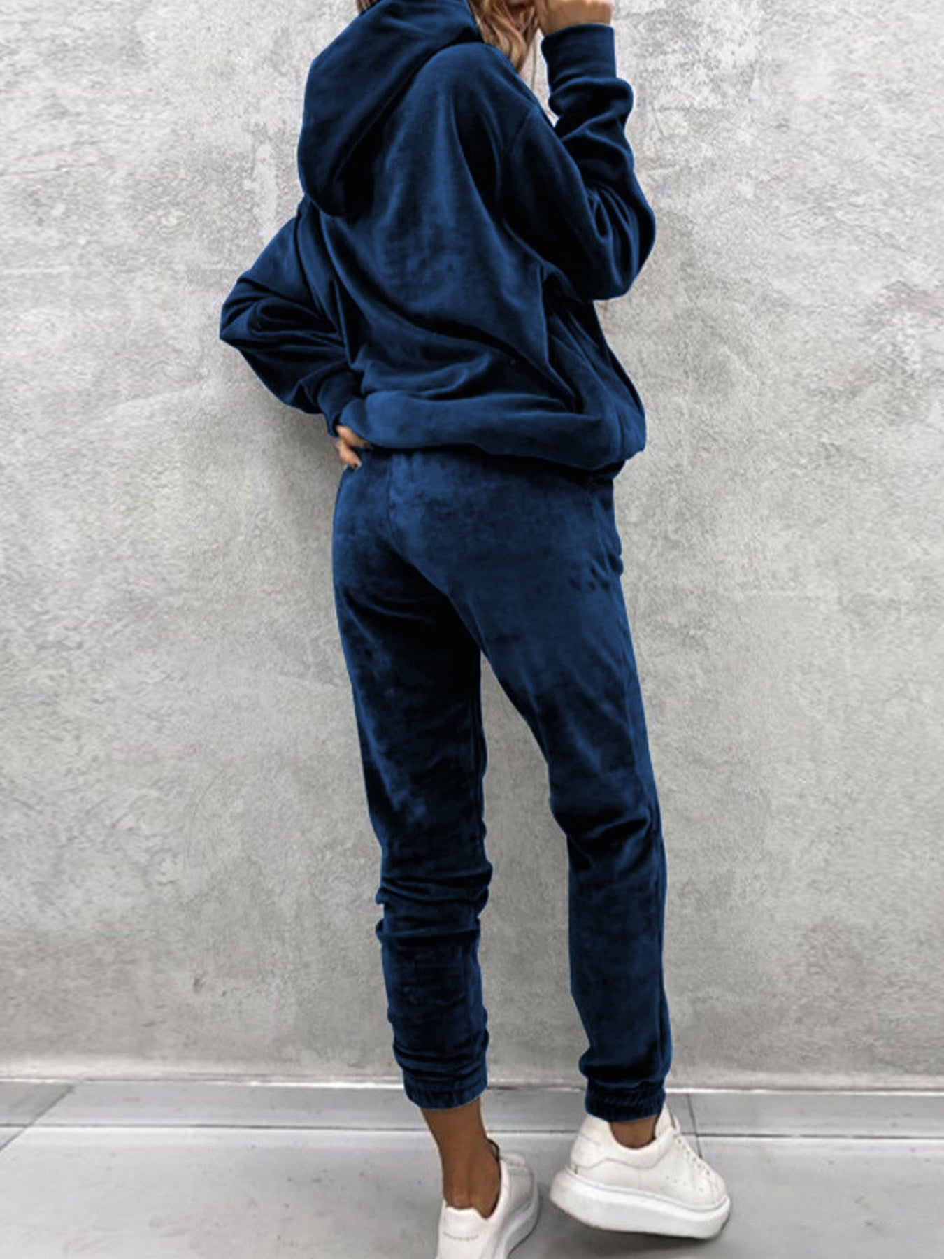 Cozy Velvet Hoodie Jogger Pants Set