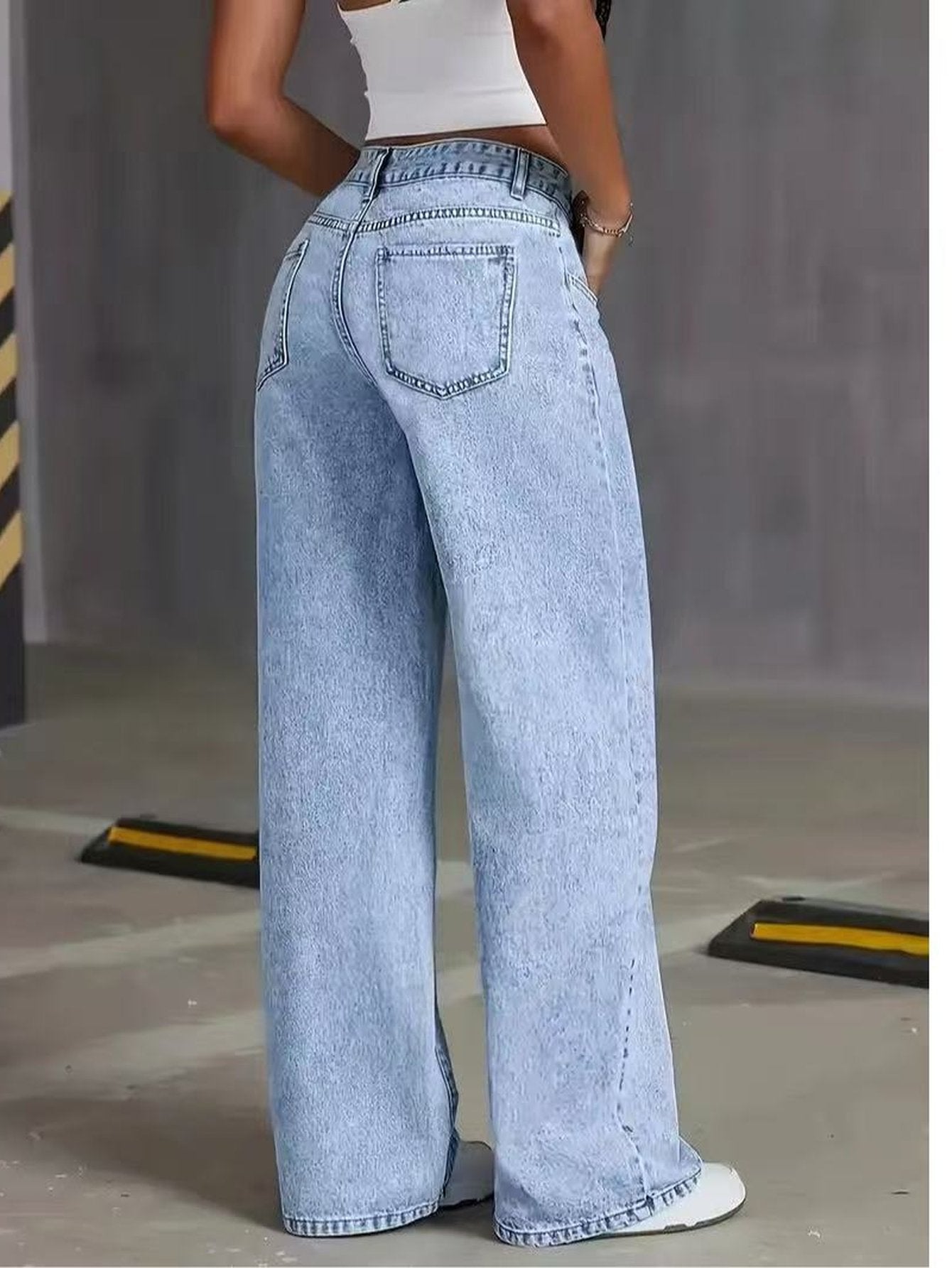 High Waisted Loose Wide Leg Jeans