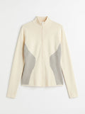 Seamless Contoured Ribbed Zip Up Jacket