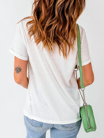 Cropped Sequined T-Shirt