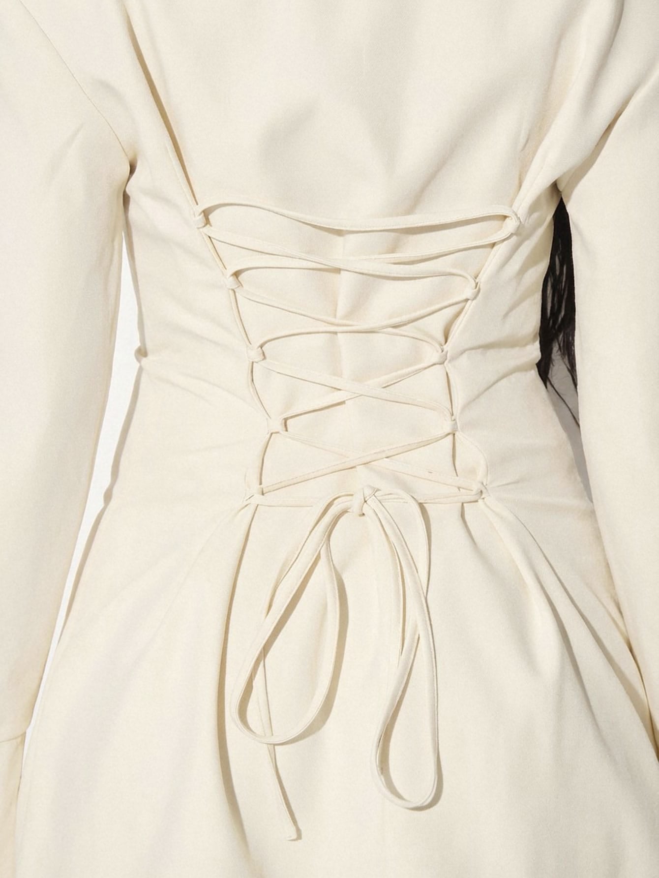 Tailored Tie Front Mini Shirt Dress