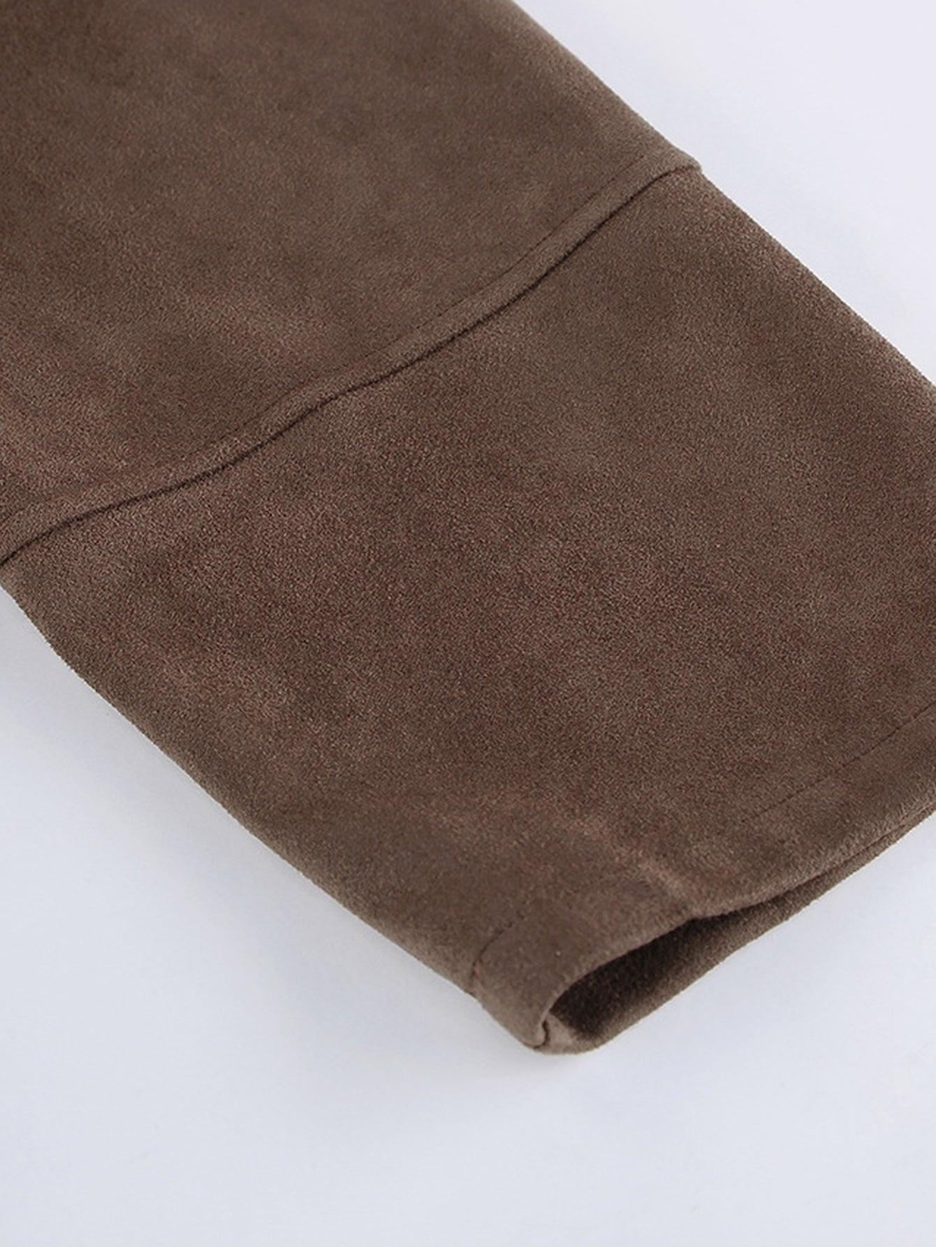 Vintage Brown Suede Zip Jacket