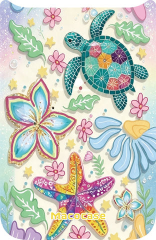 Sea Turtle and Starfish Pattern Phone Case