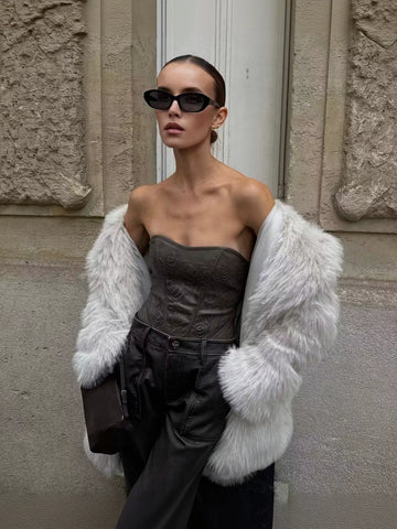 Luxurious Plush Oversized Faux Fur Coat