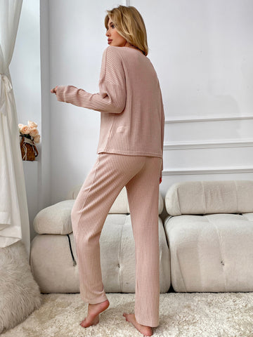 Cozy Waffle Knit Lounge Set