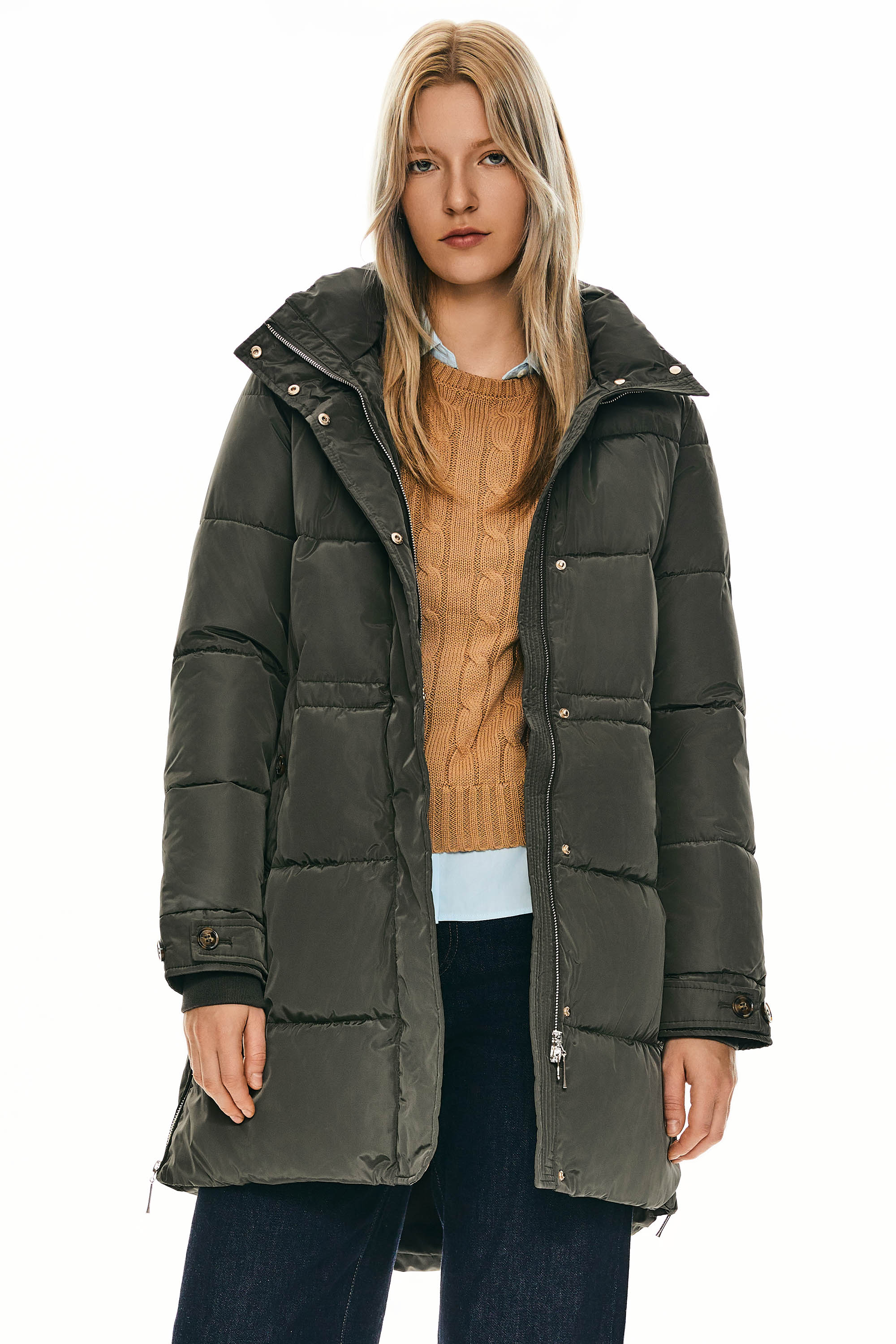 Hooded Quilted Long Puffer Jacket
