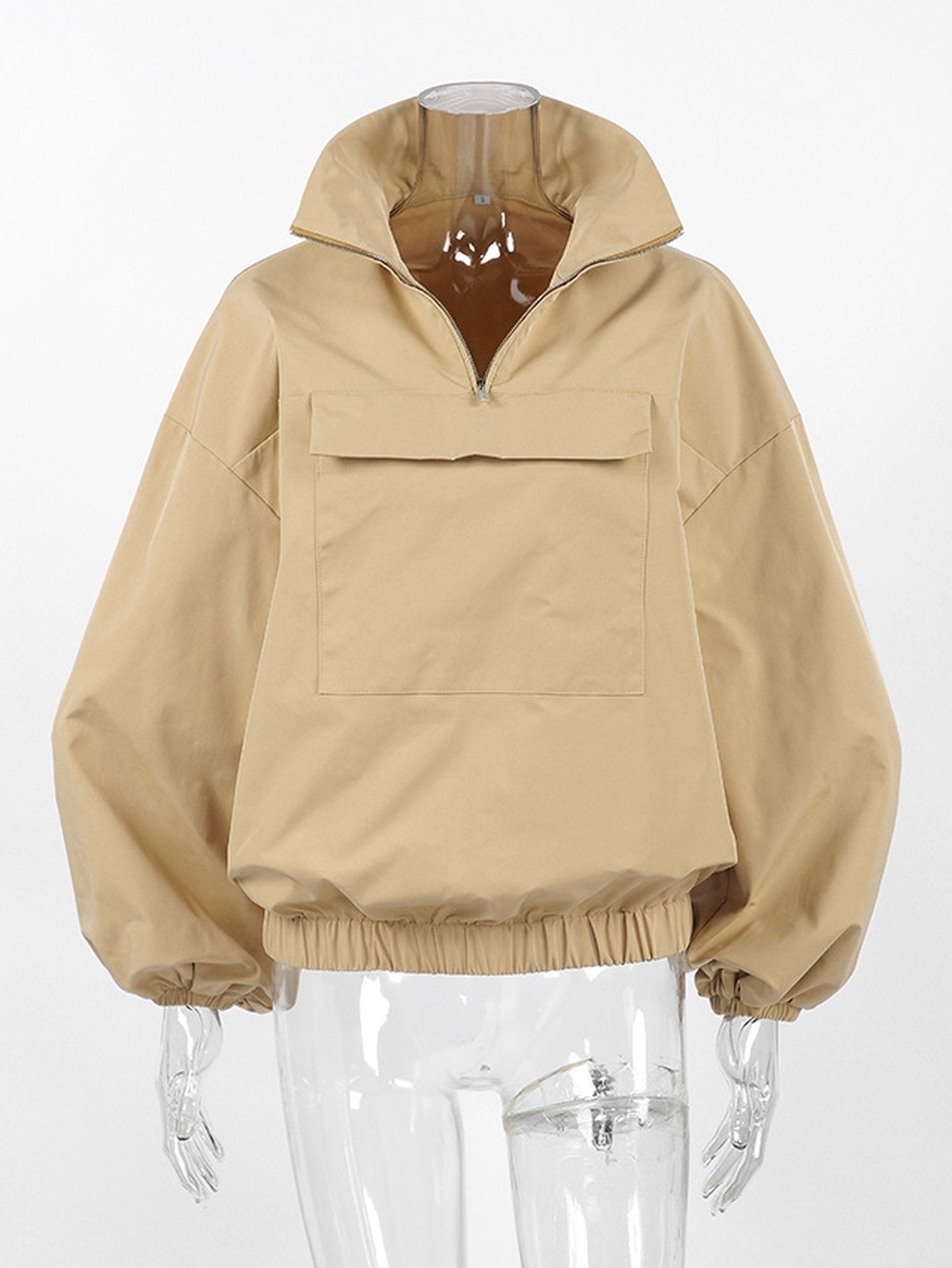 Oversized Quarter Zip Utility Sweatshirt