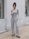 Cozy Ribbed Knit Lounge Pant Set